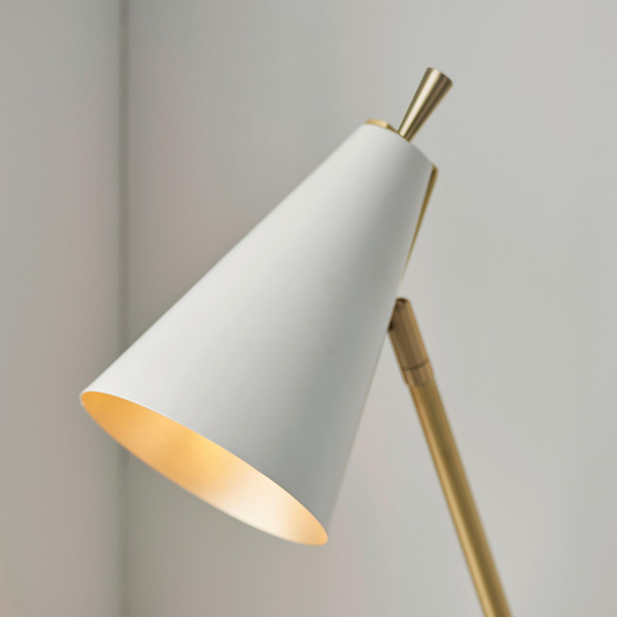 TISCHLEUCHTE 14/36/55 cm   - Schwarz/Weiß, KONVENTIONELL, Metall (14/36/55cm) - ENDON