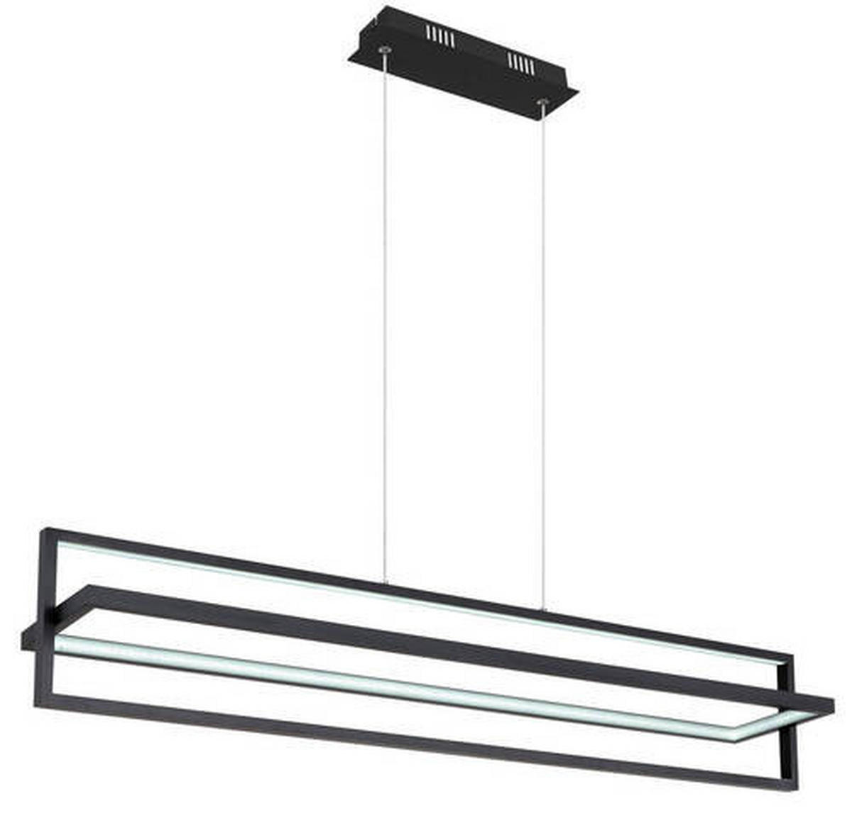 VISEČA SVETILKA     102/18/120 cm          - črna/opal, Trend, kovina/umetna masa (102/18/120cm) - Globo