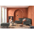 ECKSOFA Dunkelgrün Echtleder  - Chromfarben/Dunkelgrün, Design, Leder/Metall (224/252cm) - Novel
