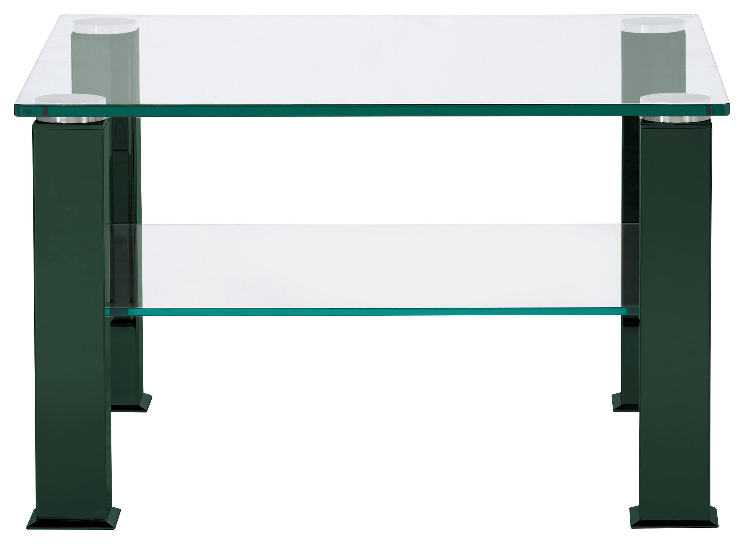 COUCHTISCH in Metall, Glas 75/75/42,5 cm  - Grün, Design, Glas/Kunststoff (75/75/42,5cm)