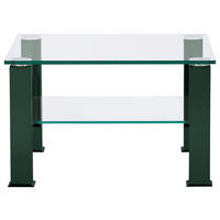 COUCHTISCH in Metall, Glas 75/75/42,5 cm  - Grün, Design, Glas/Kunststoff (75/75/42,5cm)