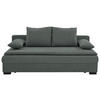 SCHLAFSOFA Samt Dunkelgrau  - Dunkelgrau/Schwarz, KONVENTIONELL, Kunststoff/Textil (207/94/90cm) - Carryhome