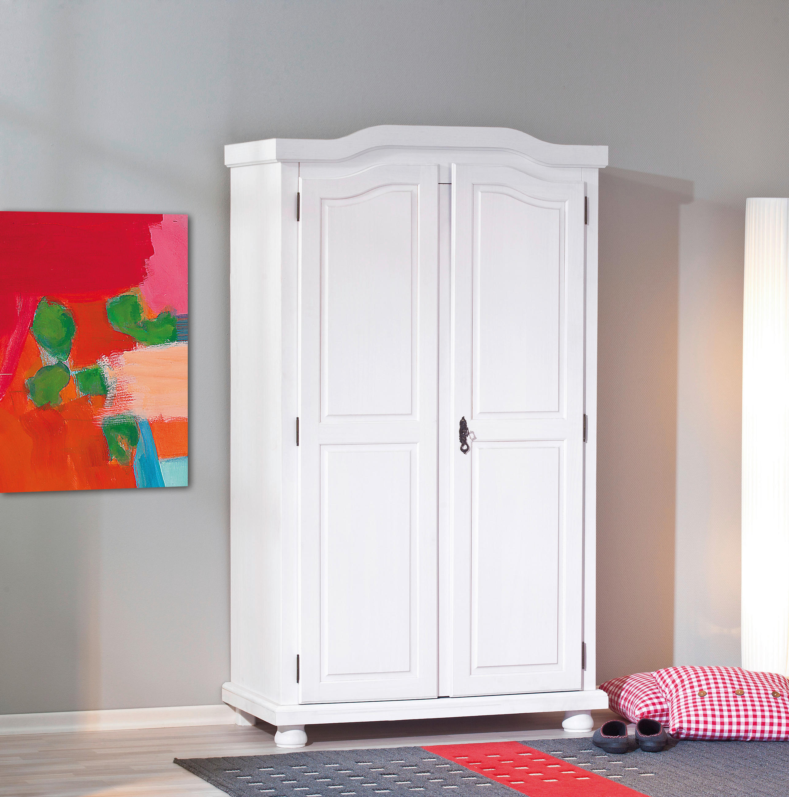 DREHTÜRENSCHRANK 104/180/56 cm 2-türig Weiß  - Weiß, LIFESTYLE (104/180/56cm) - MID.YOU