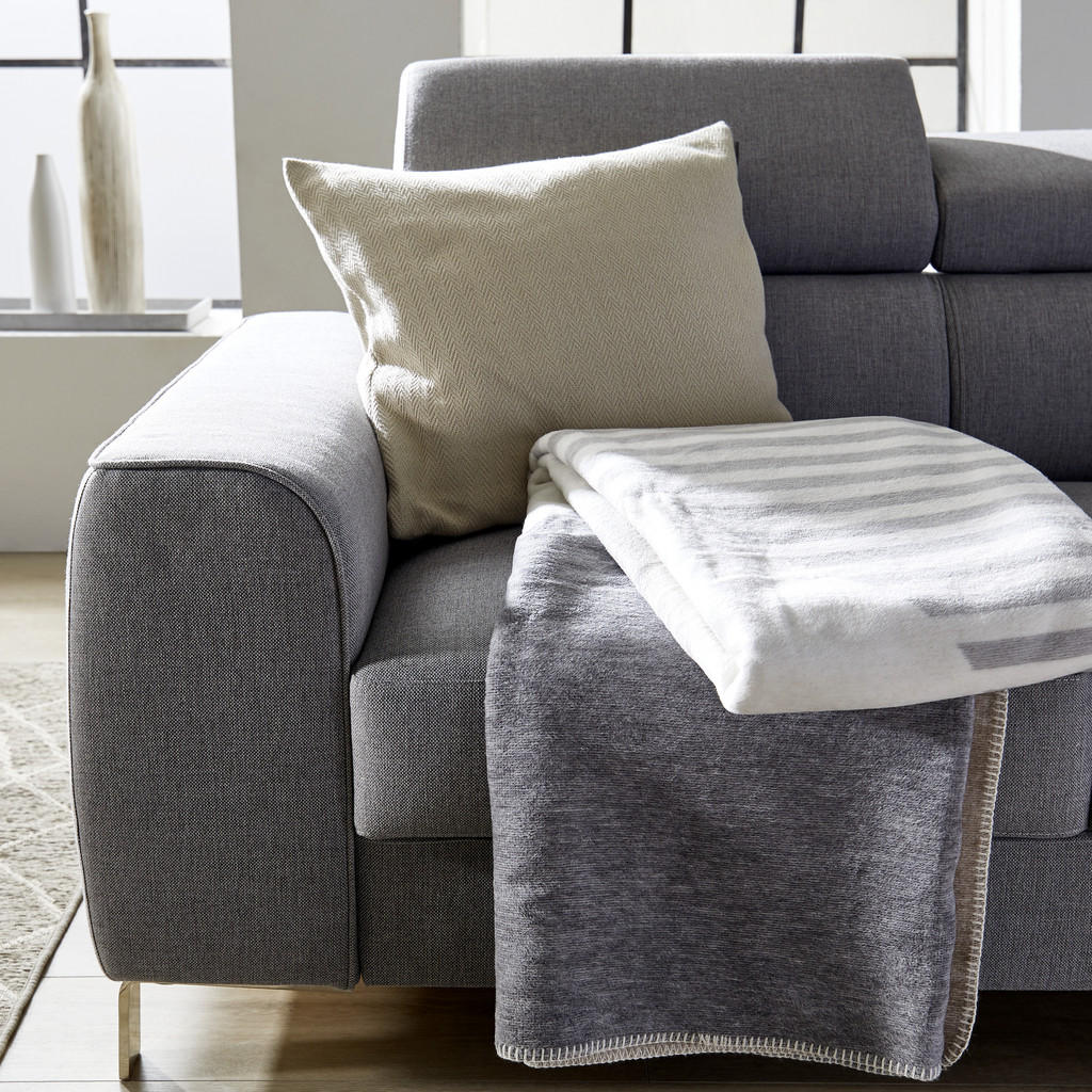 Thumbnail - Novel Wohndecke Cassano, Grau, Beige, Textil, Abstraktes, 150x200 cm, Grüner Punkt, Textiles Vertrauen - Oeko-Tex®, DIN ...