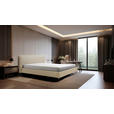 POLSTERBETT gepolstertes Kopfteil, Lattenrost, Bettkasten Beige 200/200 cm  - Beige/Schwarzchrom, KONVENTIONELL, Leder/Holz (200/200cm) - Esposa