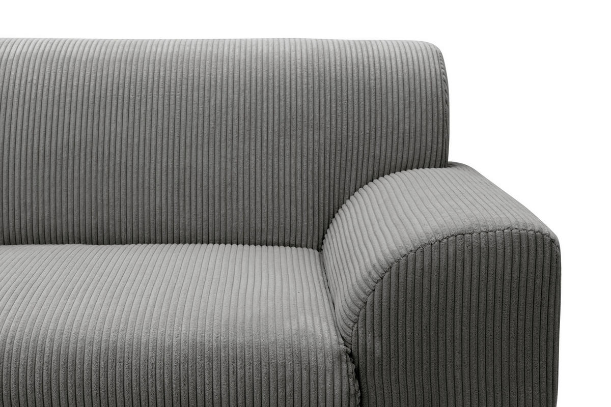 ECKSCHLAFSOFA NIKA Grau Webstoff  - Silberfarben/Grau, Basics, Holz/Textil (277/156cm) - MID.YOU