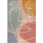 FLACHWEBETEPPICH Modern Faces  - Multicolor, Trend, Kunststoff/Textil (110/175cm) - Esposa