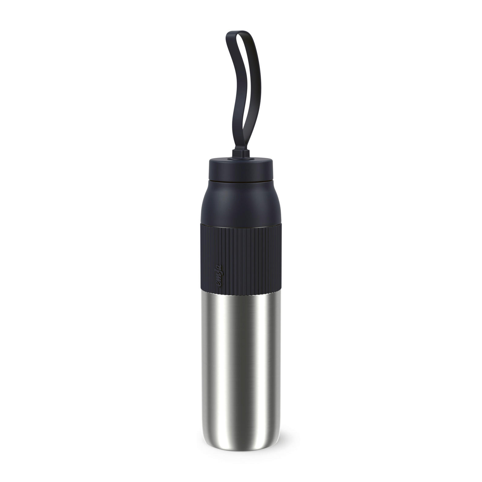 ISOLIERFLASCHE beYou 0,7L L  - Schwarz, Basics, Metall (7,4/7,4/29,5cm) - Emsa