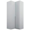 HÖRNGARDEROB 100/229/102 cm  - ljusgrå/aluminiumfärg, Modern, trämaterial (100/229/102cm) - Rauch Möbel