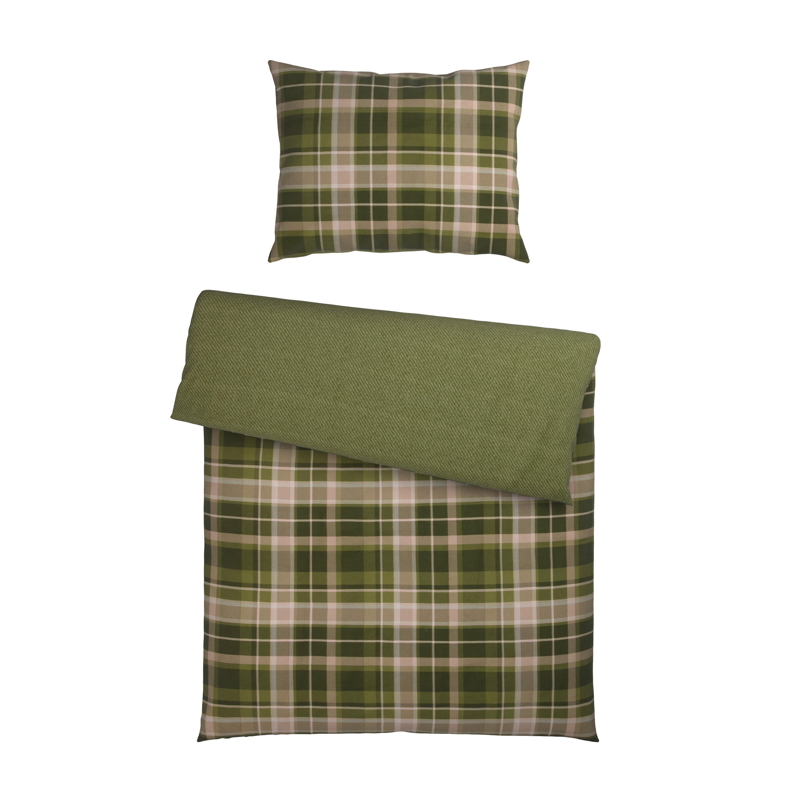 BETTWÄSCHE 6-teilig S. OLIVER Flanell 140/200 cm  - Grün, Basics, Textil (140/200cm) - S. Oliver