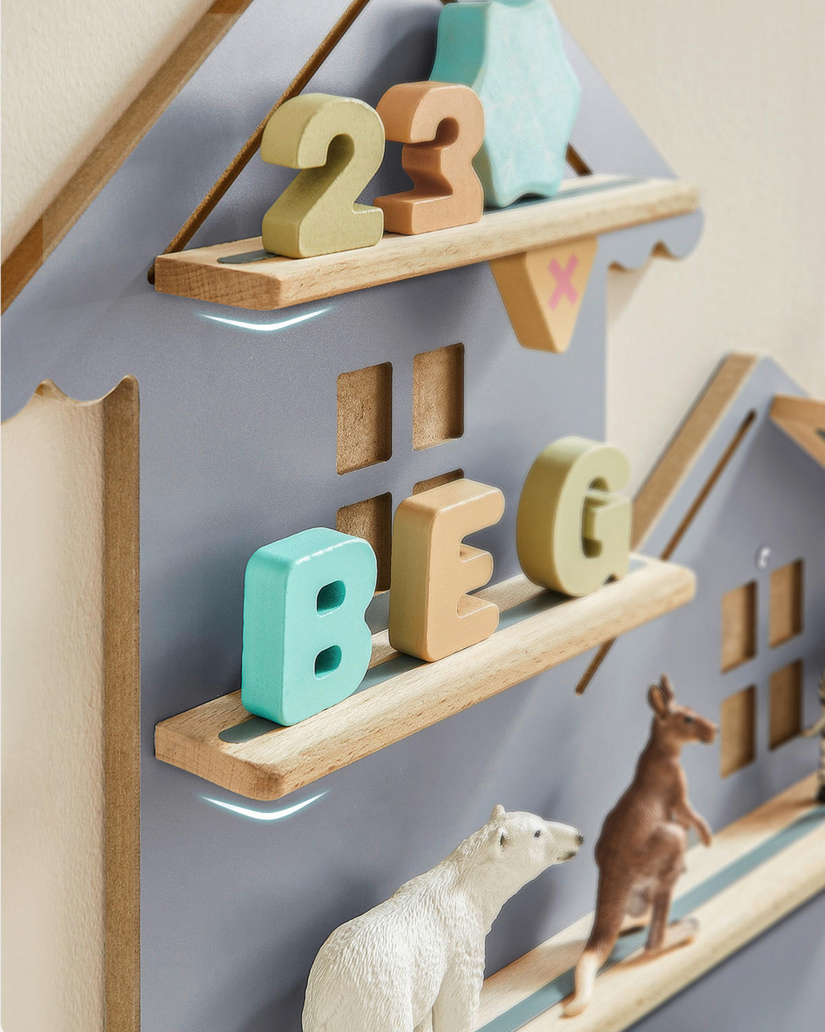 KINDERREGAL 55,6/59,7/17,9 cm  - Grau, MODERN, Holz/Holzwerkstoff (55,6/59,7/17,9cm) - MID.YOU