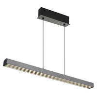 LED-HÄNGLAMPA 95-150/7,5/80-150 cm  - mörkgrå/opal, Design, metall/plast (95-150/7,5/80-150cm) - Globo