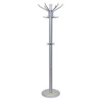 KLEIDERSTÄNDER in Weiß, Alufarben   - Alufarben/Weiß, Design, Stein/Metall (47/47/176cm) - MID.YOU