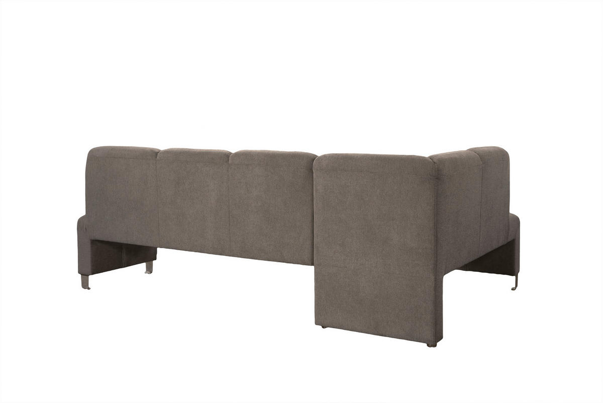 KLUPA KUTNA  smeđa  drvo, tekstil, drvni materijal      - srebrne boje/smeđa, Moderno, drvni materijal/drvo (243/158cm) - Livetastic