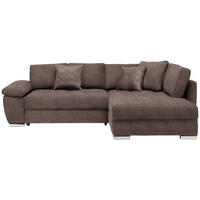 ECKSOFA in Webstoff Taupe  276/212 cm  - Taupe/Chromfarben, Design, Kunststoff/Textil (276/212cm) - Carryhome