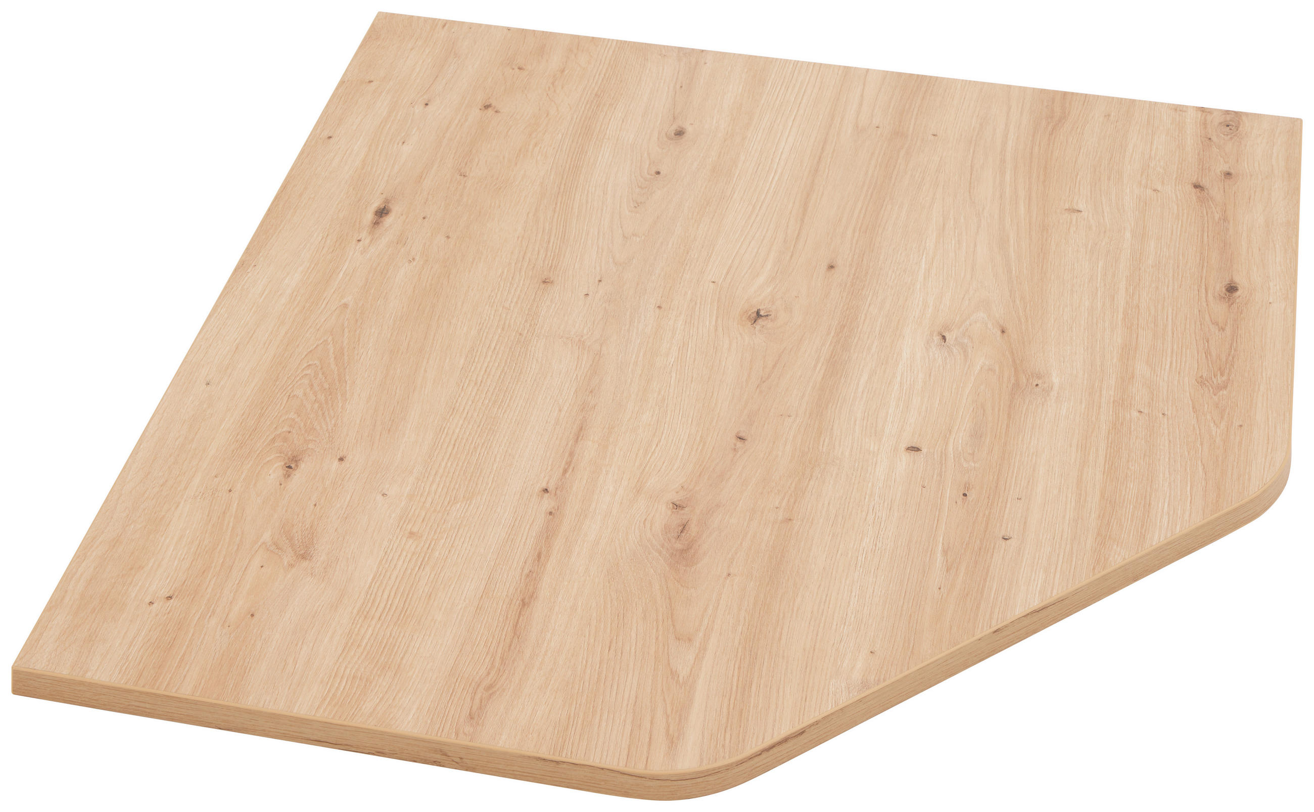 Eckverbindungsplatte B: 80 cm H: 2,2 cm Kontor K10, Eiche