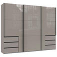 SCHWEBETÜRENSCHRANK  in Sahara  - Schwarz/Sahara, KONVENTIONELL, Glas/Holzwerkstoff (300/236/65cm) - Hom`in