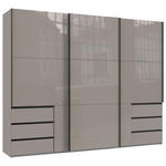 SCHWEBETÜRENSCHRANK  in Sahara  - Schwarz/Sahara, KONVENTIONELL, Glas/Holzwerkstoff (300/236/65cm) - Hom`in