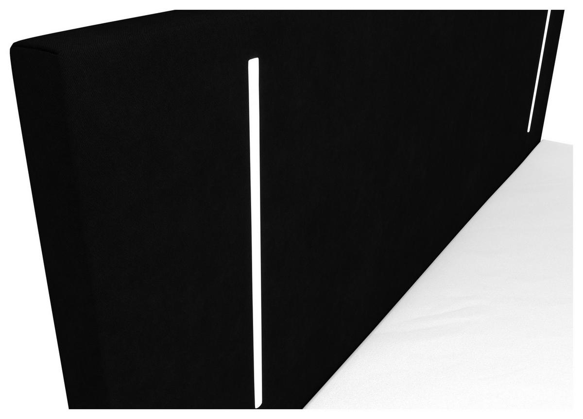 BOXBETT 180/200 cm  in Schwarz  - Schwarz, Konventionell, Textil/Metall (180/200cm) - Modante