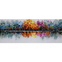 ULJENA SLIKA  150/55 cm       - ljubičasta/žuta, Trend, drvo/tekstil (150/55cm) - Monee