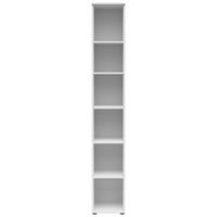 REGÁL, bílá, 30/195/40 cm - bílá/antracitová, Moderní, kompozitní dřevo/plast (30/195/40cm) - Carryhome