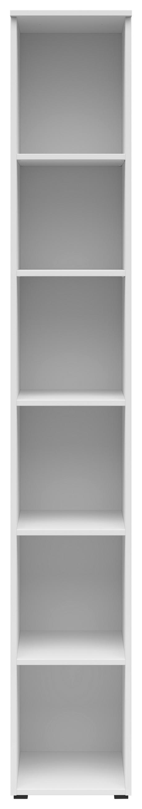 REGAL bijela  drvni materijal  - bijela/antracit, Moderno, drvni materijal/plastika (30/195/40cm)
