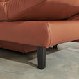 SCHLAFSOFA in Echtleder Braun  - Schwarz/Braun, Design, Leder/Metall (200/85/90cm) - Novel