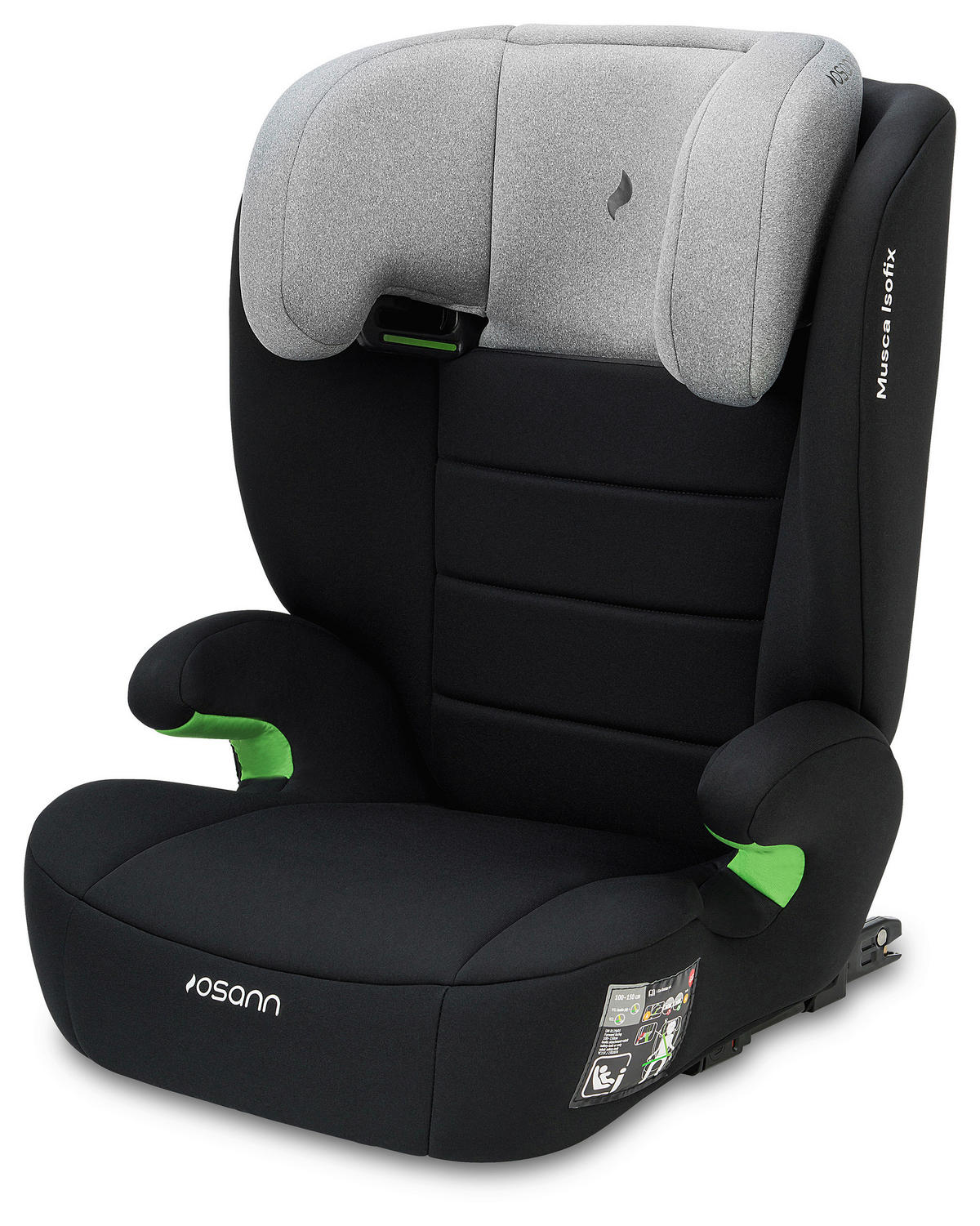 KINDERAUTOSITZ MUSCA ISOFIX ECE R 129 i-SIZE  - Hellgrau/Schwarz, Basics, Kunststoff/Textil (44/55/43cm) - Osann
