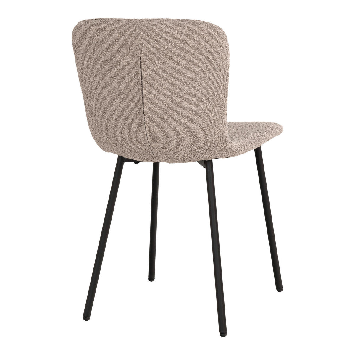 STUHL-SET 2 Stück  in Bouclé  - Beige/Schwarz, MODERN, Textil/Metall (44/81/52cm) - MID.YOU
