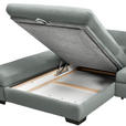 ECKSOFA  in Flachgewebe Mintgrau  341/204 cm  - Mintgrau/Schwarz, Design, Textil/Metall (341/204cm) - Xora