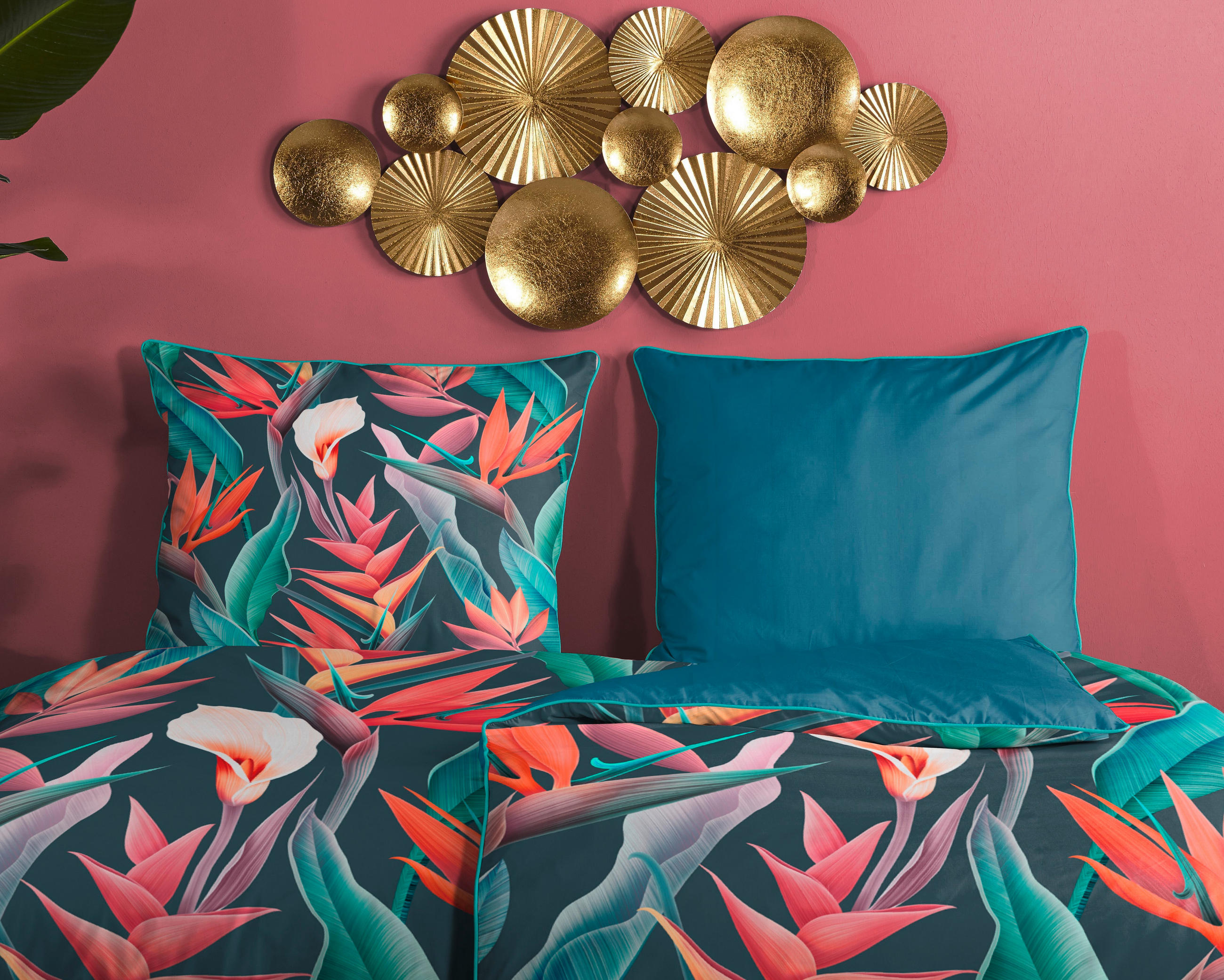 Thumbnail - Wendebettwäsche Chloe, Mehrfarbig, Textil, Floral, 135x200 cm, atmungsaktiv, Schlaftextilien, Bettwäsche, Bettwäsche, Sa...