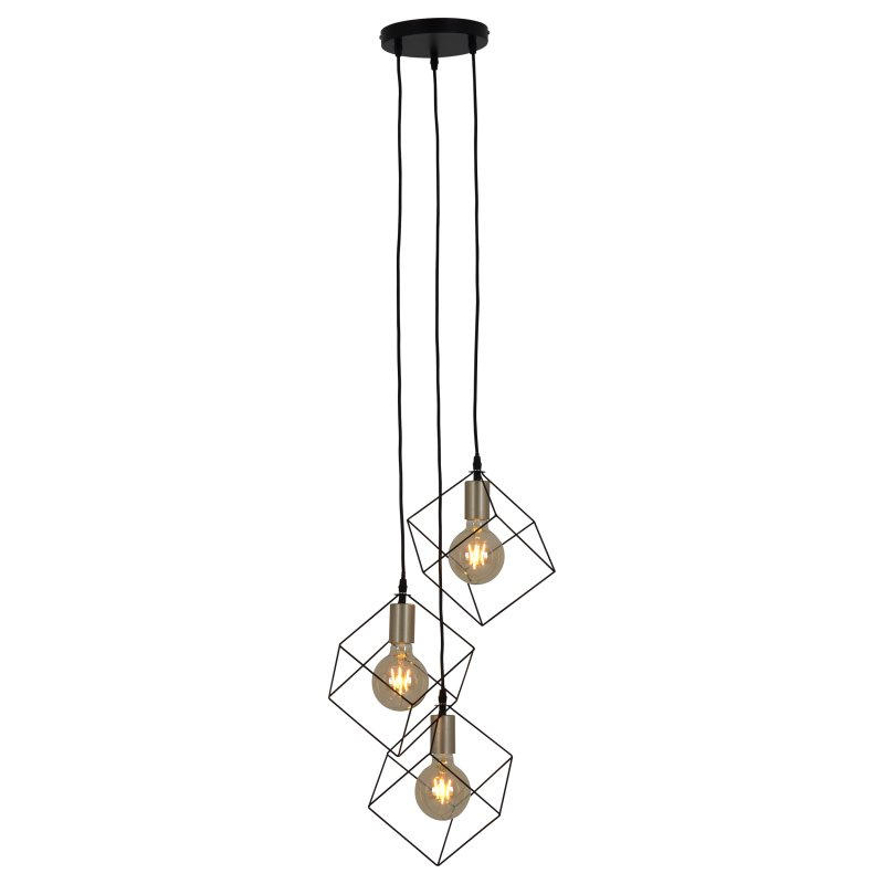 Näve Hängeleuchte Canto Schwarz, Gold 146 cm