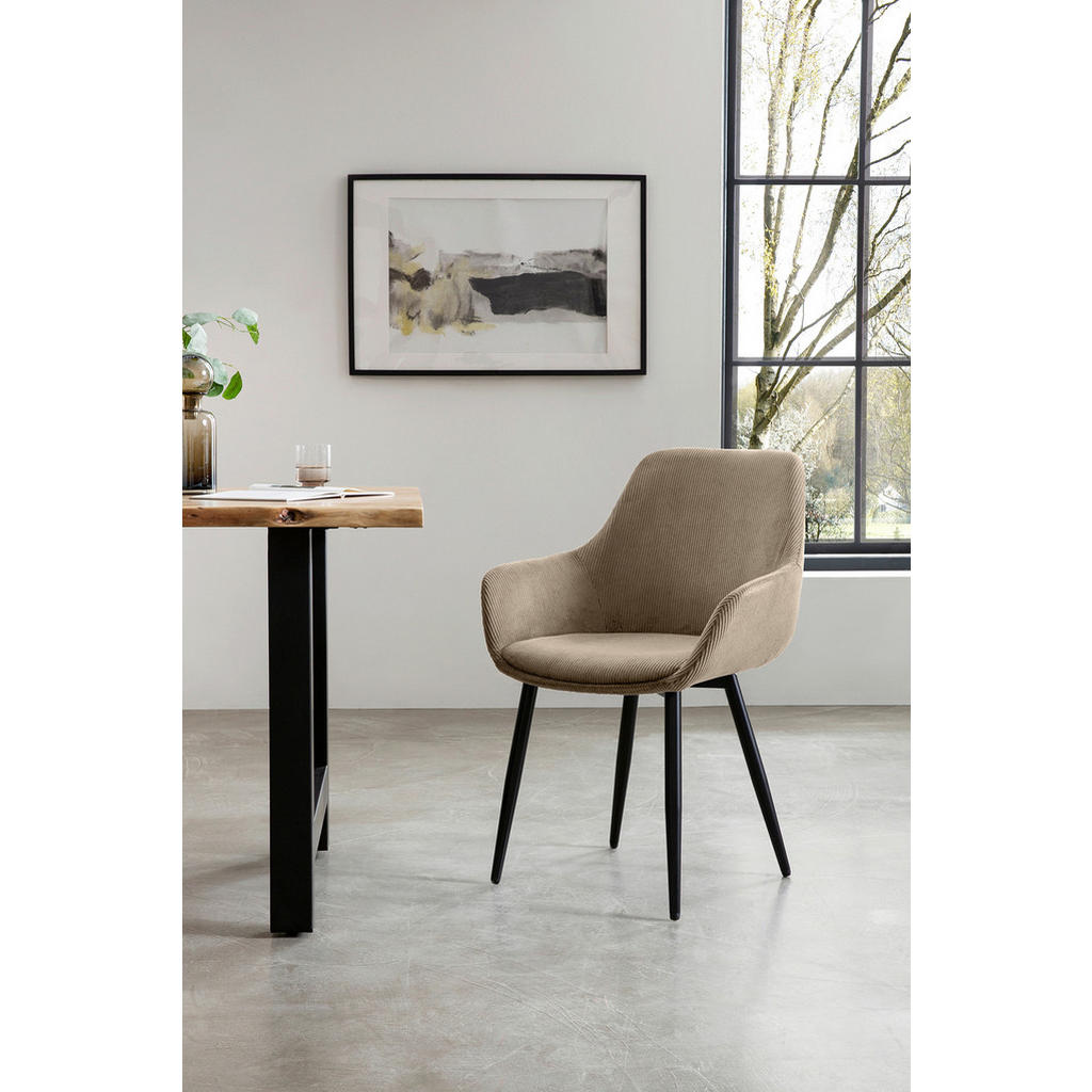 Thumbnail - Livetastic Tischgruppe, Natur, Beige, Holz, Metall, Textil, Akazie, massiv, rechteckig, konisch, 90x76.5x180 cm, Esszimm...