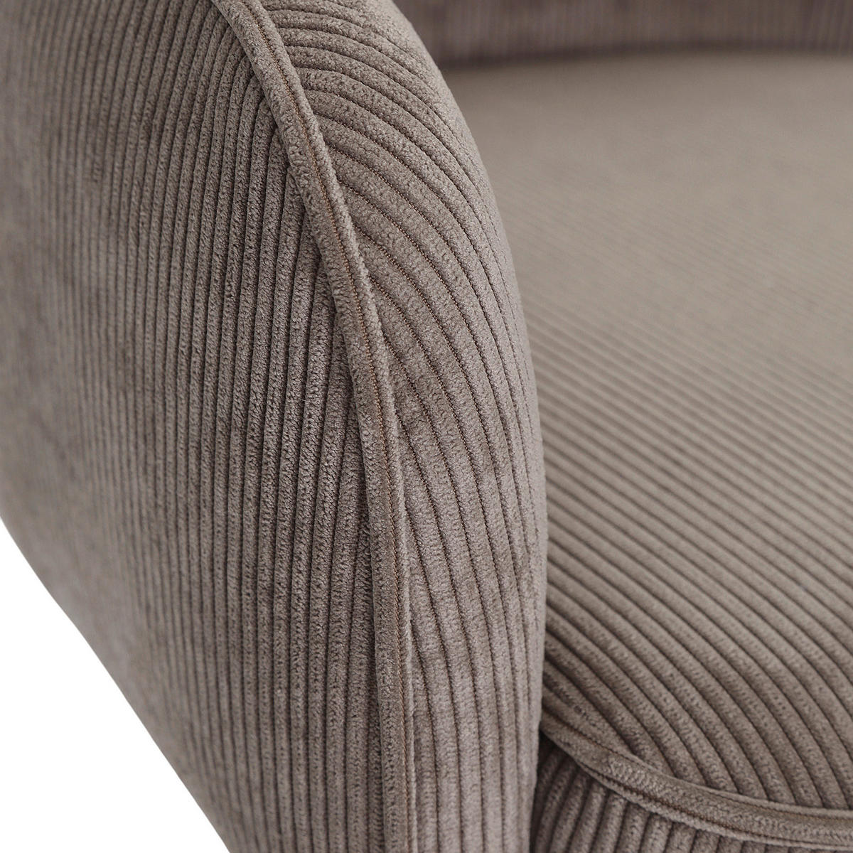 ARMLEHNSTUHL  Stoffauswahl, Sitzfläche 360° drehbar, automatische Rückholfunktion Cord  - Schwarz/Braun, Design, Textil/Metall (60/95/62cm) - Novel