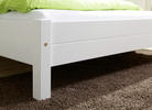 BETT Kiefer massiv 140/200 cm Weiß  - Weiß, KONVENTIONELL, Holz (140/200cm) - MID.YOU