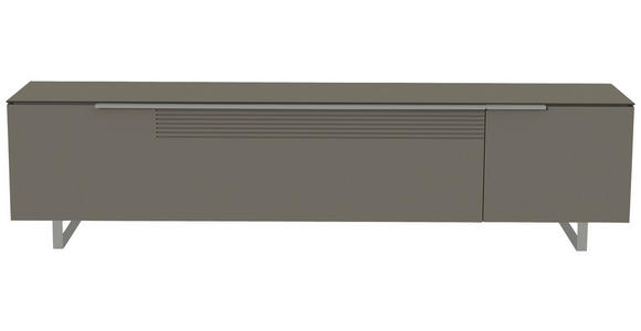 LOWBOARD in 210/51/45 cm - Alufarben/Grau, Design, Glas/Holzwerkstoff (210/51/45cm) - Moderano