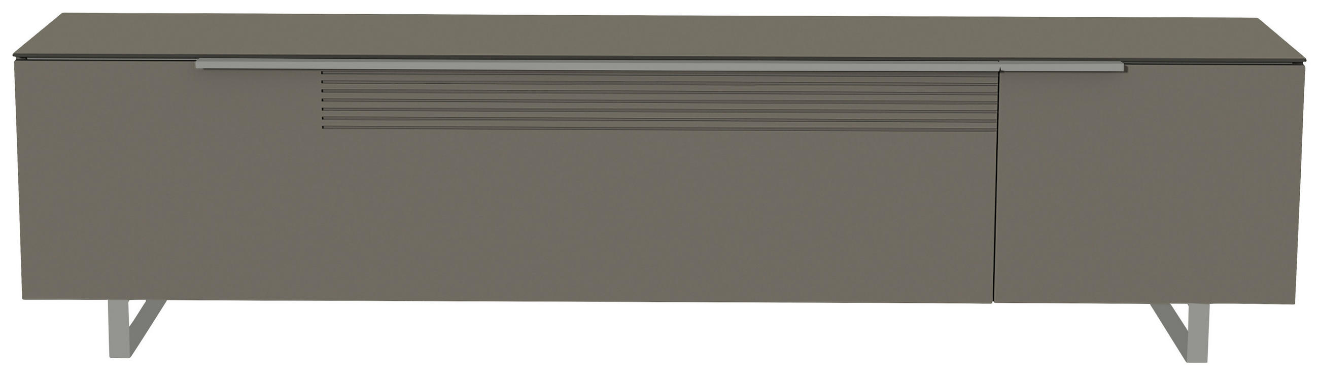 LOWBOARD  in 210/51/45 cm  - Alufarben/Grau, Design, Glas/Holzwerkstoff (210/51/45cm) - Moderano