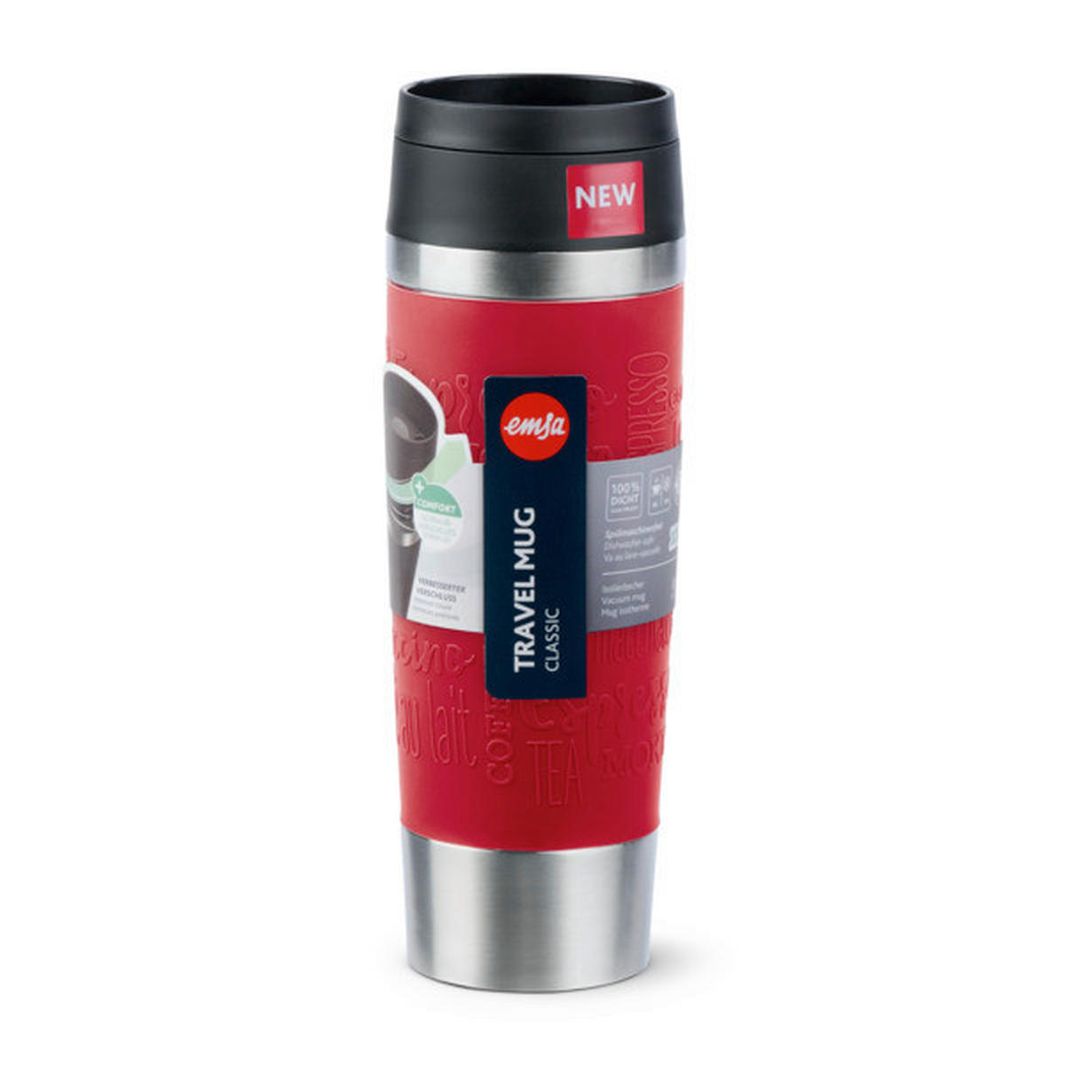 THERMOBECHER TRAVEL MUG 0,5 L  - Basics, Kunststoff/Metall (0,5l) - Emsa