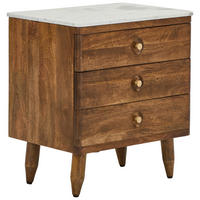 KOMMODE , 55/60/40 cm, 3 Schublade(n)  - Goldfarben/Naturfarben, Design, Holz/Stein (55/60/40cm) - Livetastic