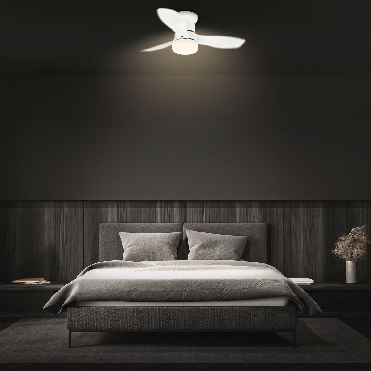 DECKENVENTILATOR - Weiß, Design, Kunststoff (60/19cm)