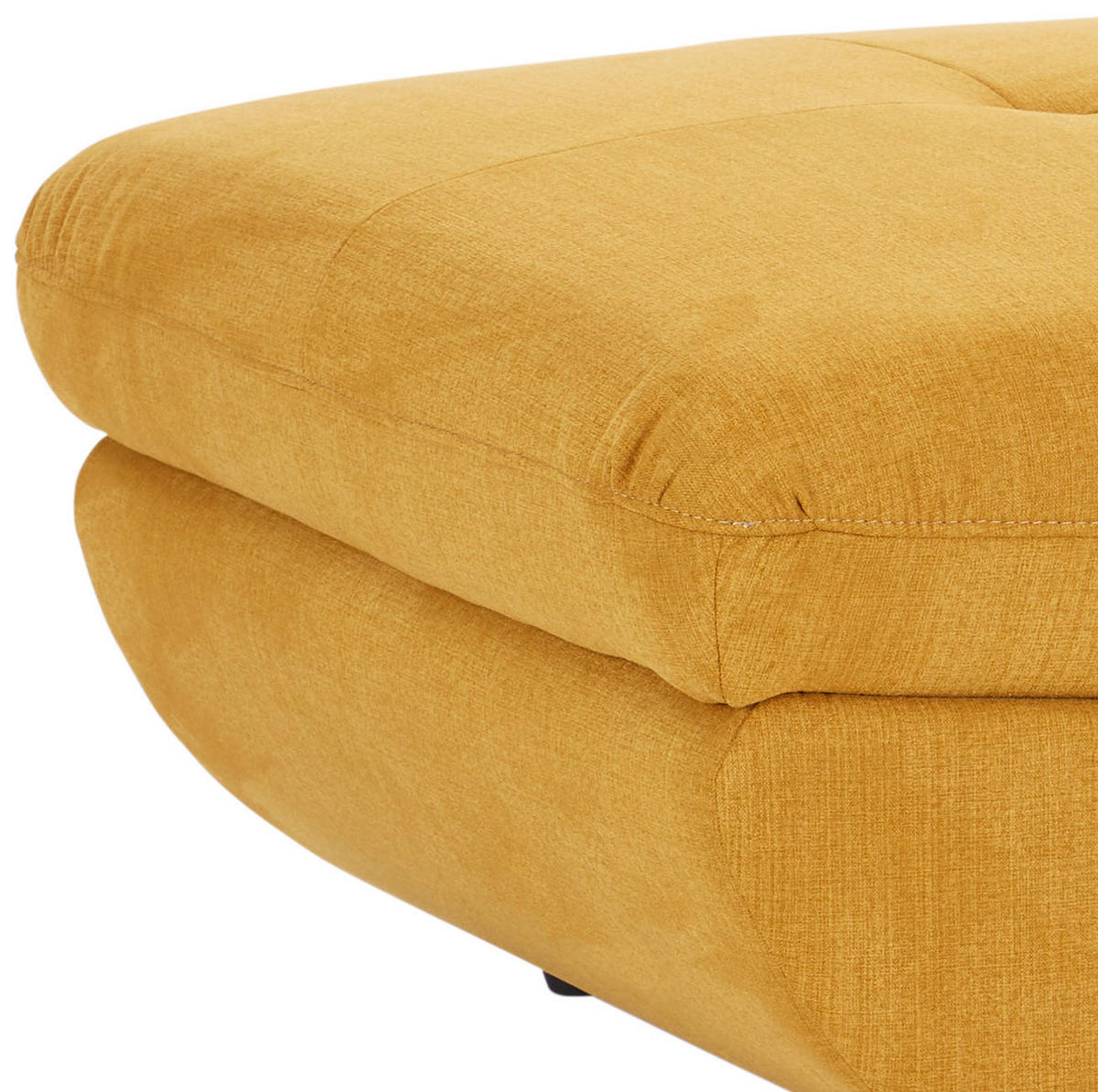 HOCKER in Textil Currygelb  - Currygelb/Schwarz, Modern, Kunststoff/Textil (107/75cm) - MID.YOU