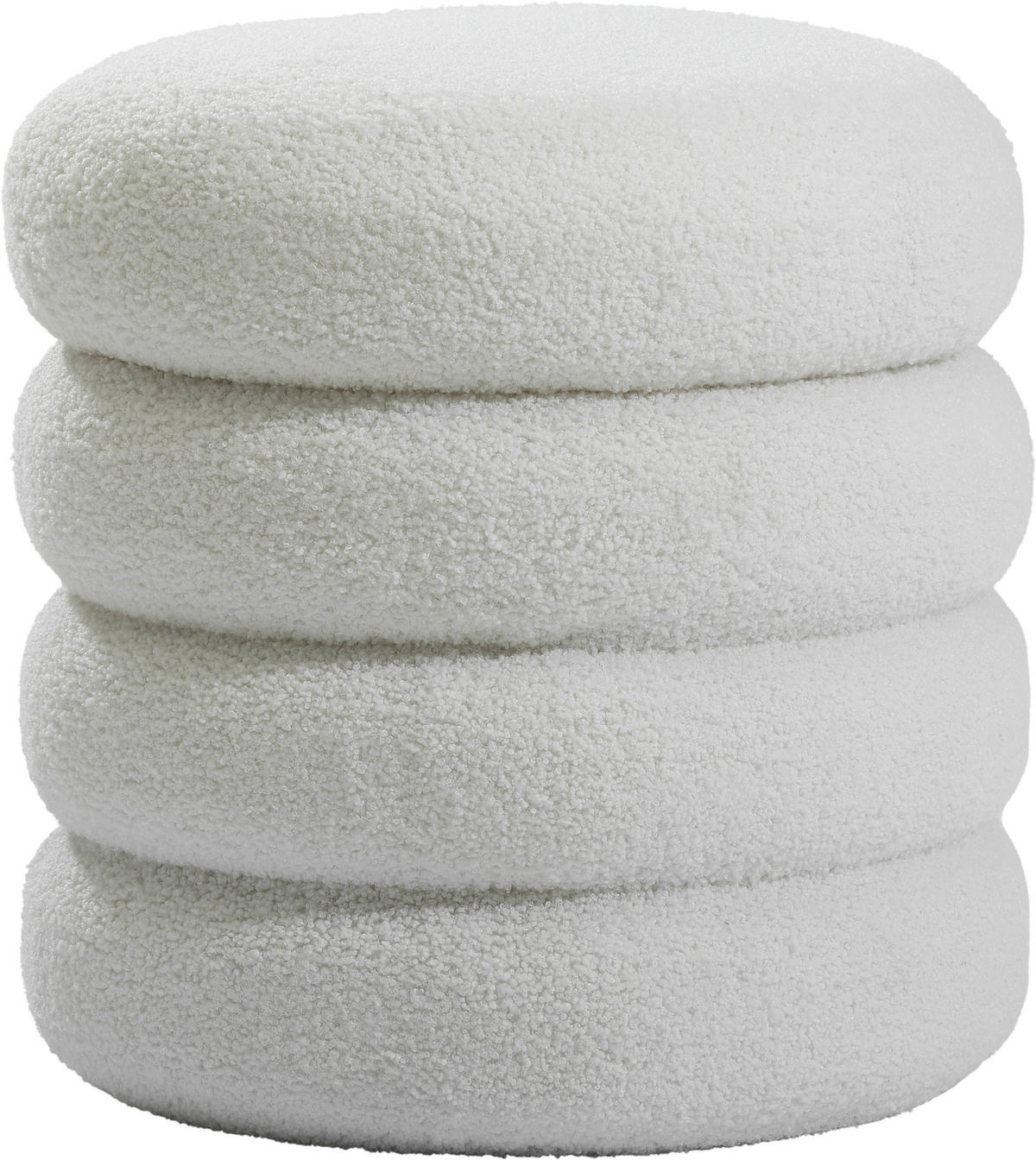 TABURET, textil, 41/42/41 cm - bílá/světle šedá, Trend, textil (41/42/41cm) - Xora