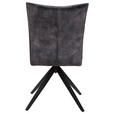 STUHL - Dunkelgrau/Schwarz, Design, Textil/Metall (47/92/66cm) - Hom`in