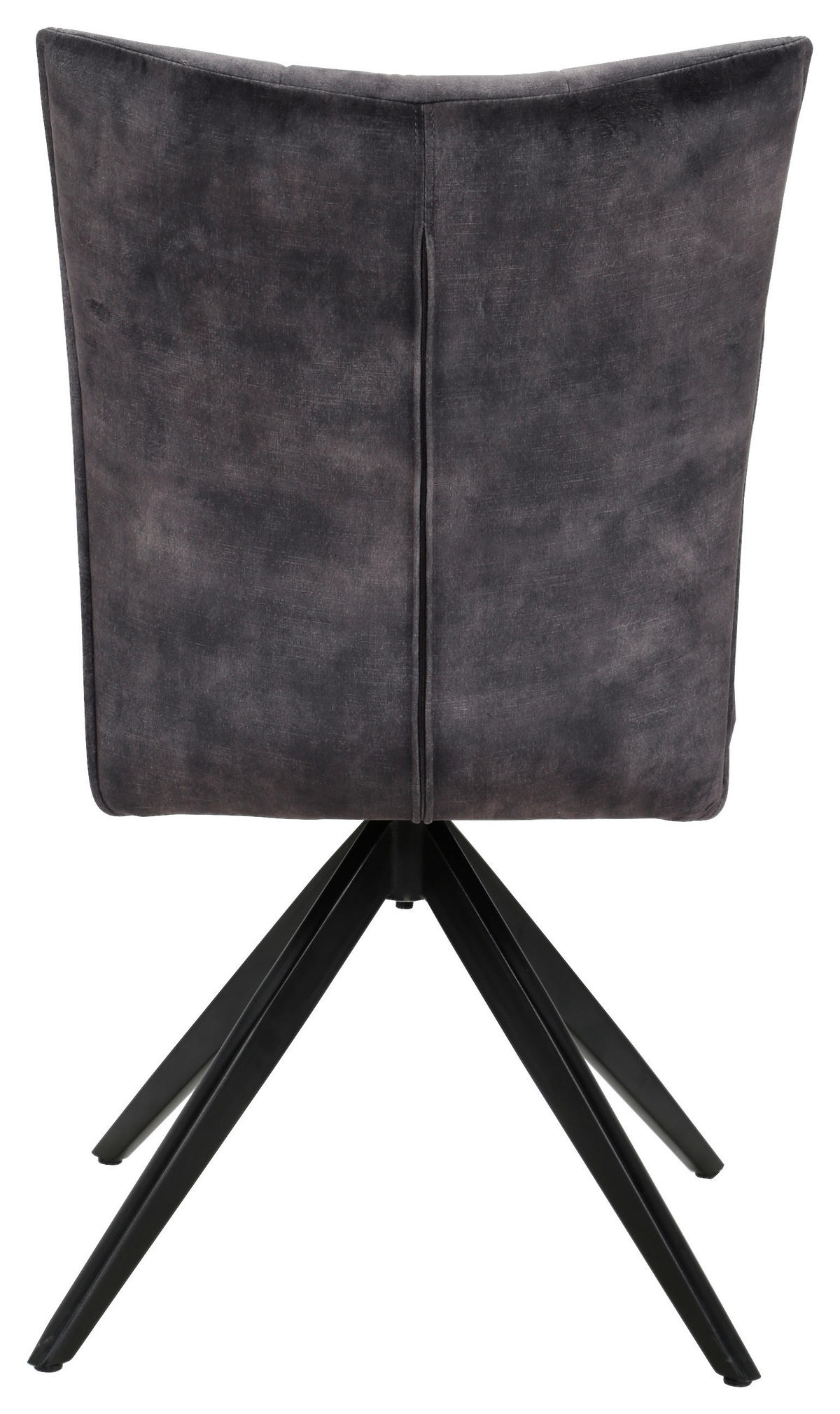 STUHL - Dunkelgrau/Schwarz, Design, Textil/Metall (47/92/66cm) - Hom`in