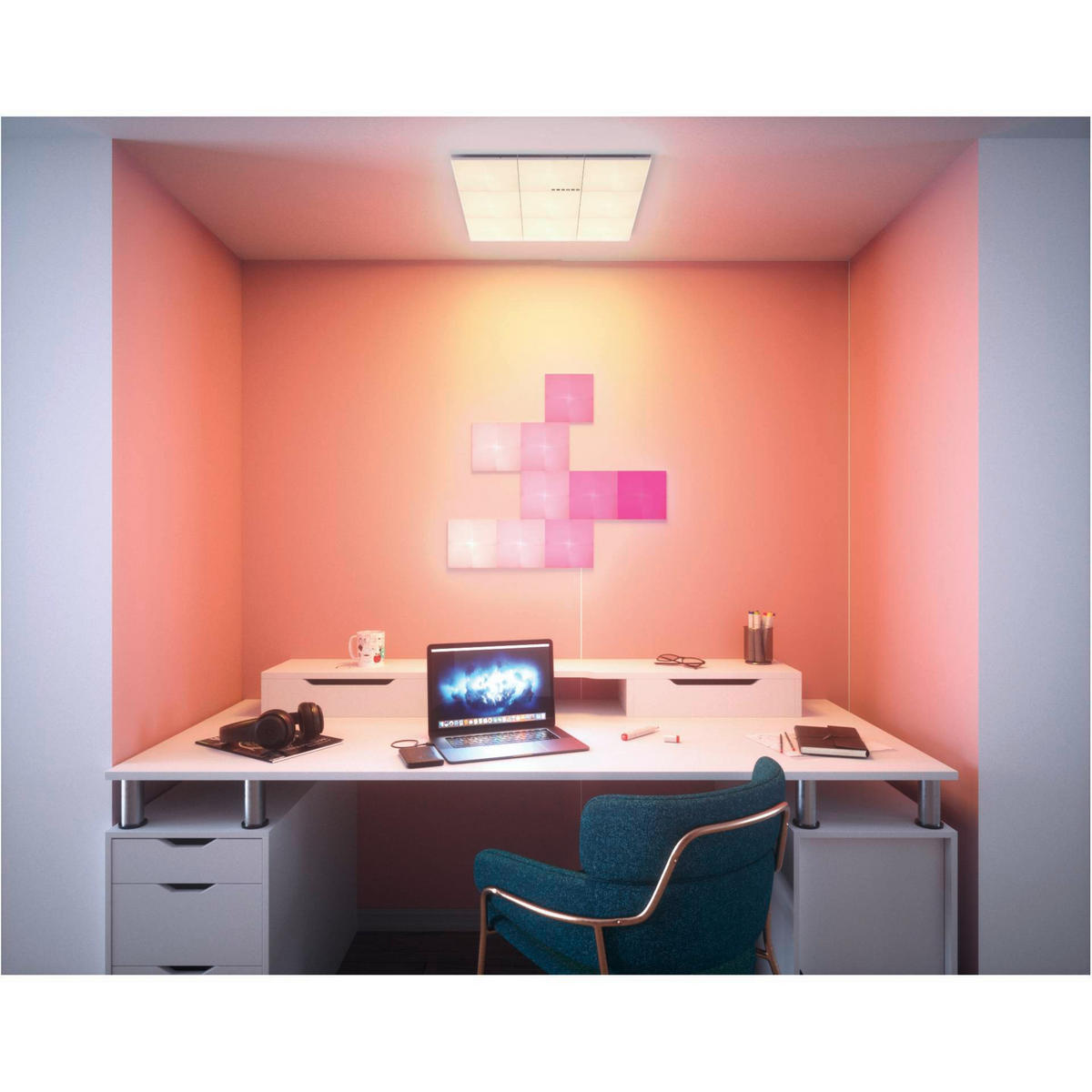 CANVAS STARTER KIT 9ER NANOLEAF CANVAS   - Weiß, Basics, Kunststoff (15/15cm)