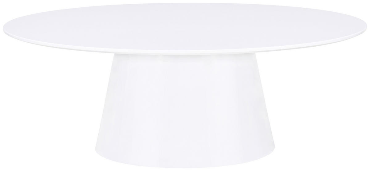 COUCHTISCH 110/60/40 cm oval Weiß Hochglanz  - Weiß Hochglanz, Basics, Holzwerkstoff (110/60/40cm) - MID.YOU
