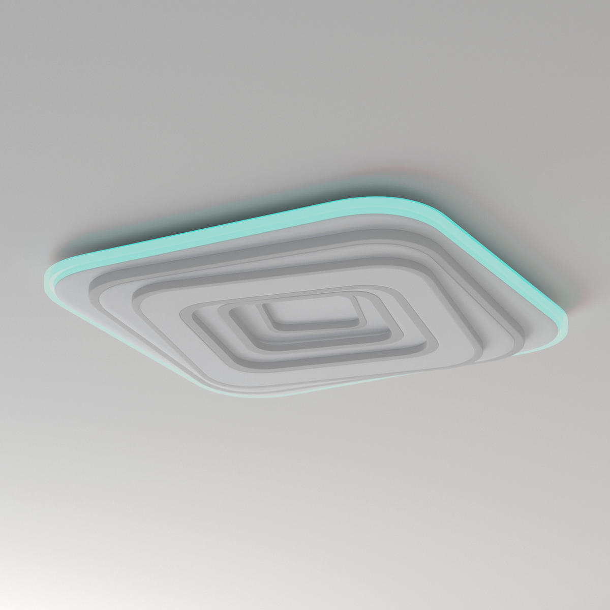 LED-DECKENLEUCHTE 53/53/5,5 cm   - Weiß, Design, Kunststoff/Metall (53/53/5,5cm) - Novel