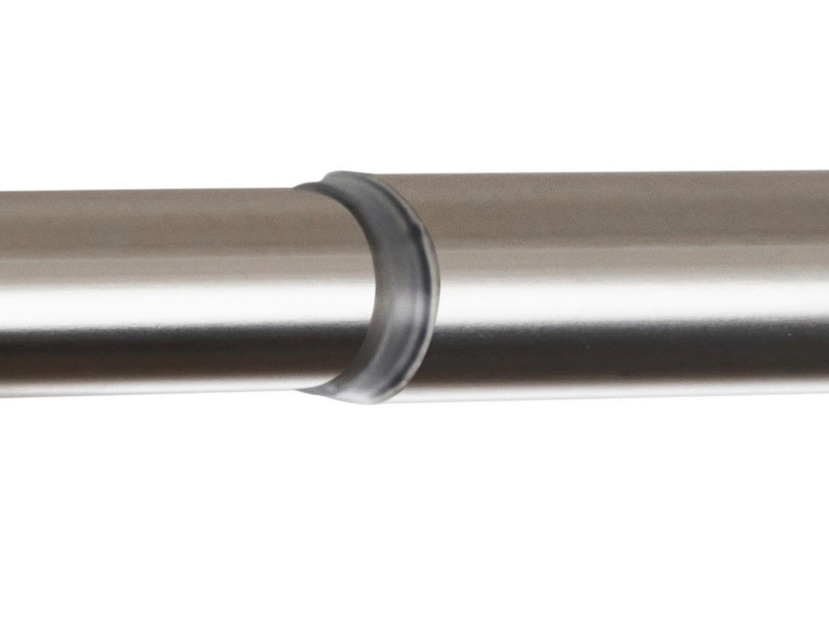 VORHANGSTANGENSET   - Grau Hochglanz, Basics, Metall (120/8/3.3cm)