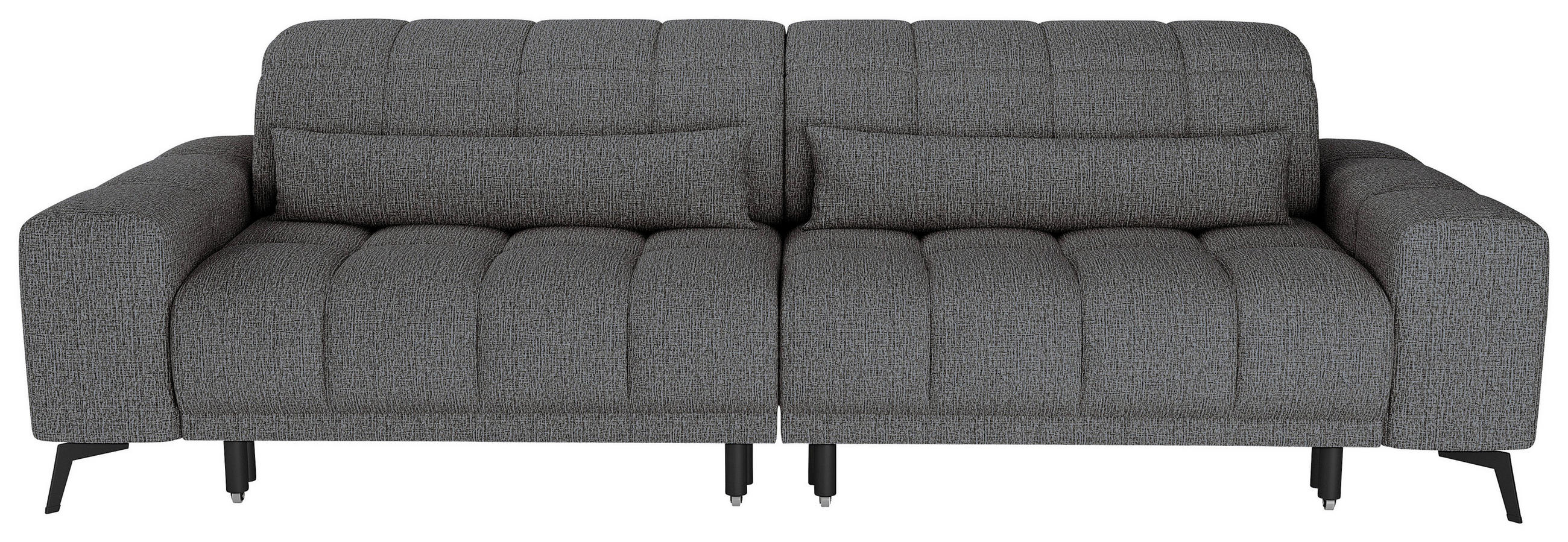 BIGSOFA Chenille Anthrazit  - Anthrazit/Schwarz, MODERN, Textil/Metall (300/112/121cm) - Xora