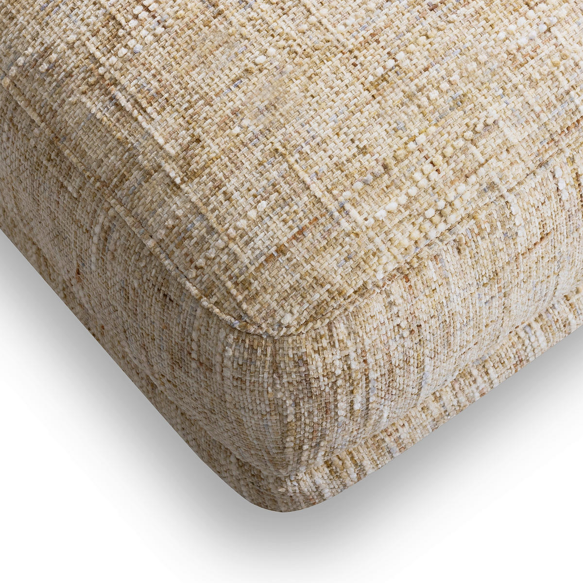 HOCKER SPRING Webstoff Hellbraun  - Chromfarben/Hellbraun, Design, Textil/Metall (96/45/80cm) - P & B